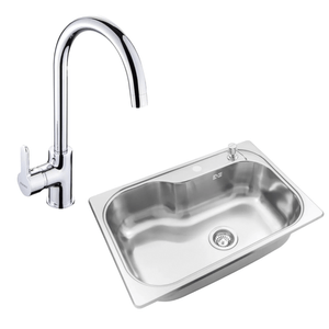 Combo Bacha Johnson SI55 + Dosificador + Griferia Cocina Peirano Adra 20-162