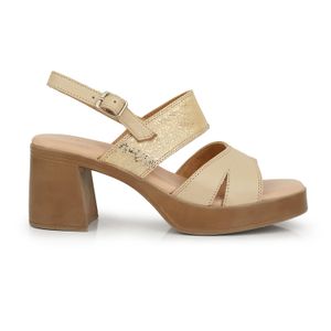 SANDALIA SANSA NUDE ZAPATO VESTIR MUJER CUERO