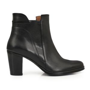 BOTA DACOMA NEGRA BOTINETAS CUERO MUJER ZAPATOS