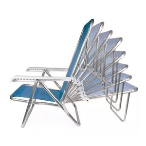 Reposera Reclinable Sannet Aluminio Azul Marino Mor 002295