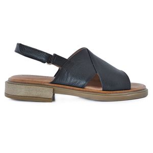 SANDALIA SONARI NEGRA CASUAL ZAPATO MUJER CUERO