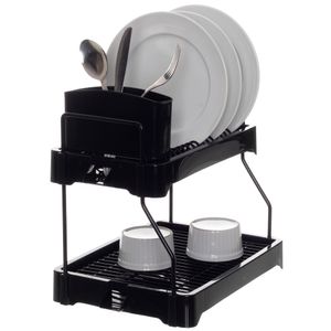 Escurridor Seca Platos con Cubiertero Metaltru Metal Plastico