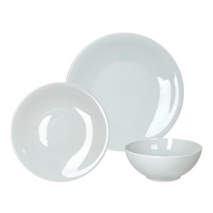 Vajilla Blanca Set X 12 Platos Playo Postre Bowl Porcelana Zeugma