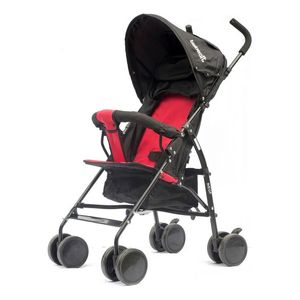 Cochecito De Bebe Paraguitas Bebesit Neuf 1058d Negro Rojo