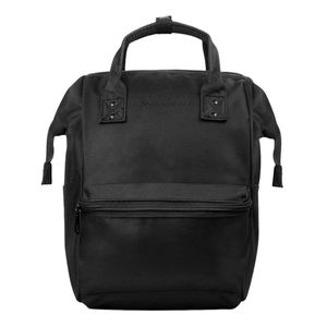 Mochila Boca De Pez Grande Reforzada Amplia Liviana color negro