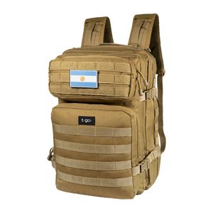 Mochila Táctica Militar Asalto Cordura Reforzada Rígida Color Caqui Diseño de la tela Liso