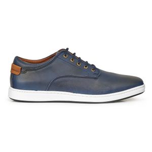 ZAPATO EMORY AZUL URBANAS CUERO HOMBRE ACORDONADO