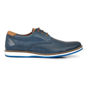 ZAPATO HORATIO AZUL CUERO HOMBRE CASUAL SPORT