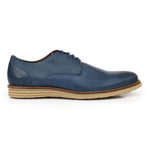 ZAPATO DEVAN AZUL CONFORT ACORDONADO HOMBRE CUERO