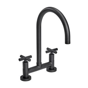 Grifo De Cocina Doble Comando Peirano Black Velvet 51-190