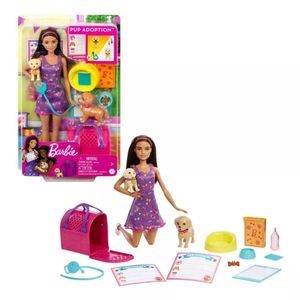 Barbie Muñeca Adopción De Cachorros Hkd86
