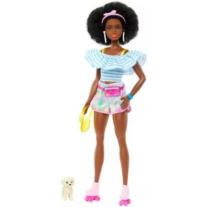 Barbie Patines Accesorios De Moda Y Cachorro Hpl77 Mattel