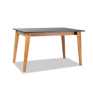 MESA ESCANDINAVA DEFRANCE - 160CM BASE MIEL TAPA NEGRA (OT000005)