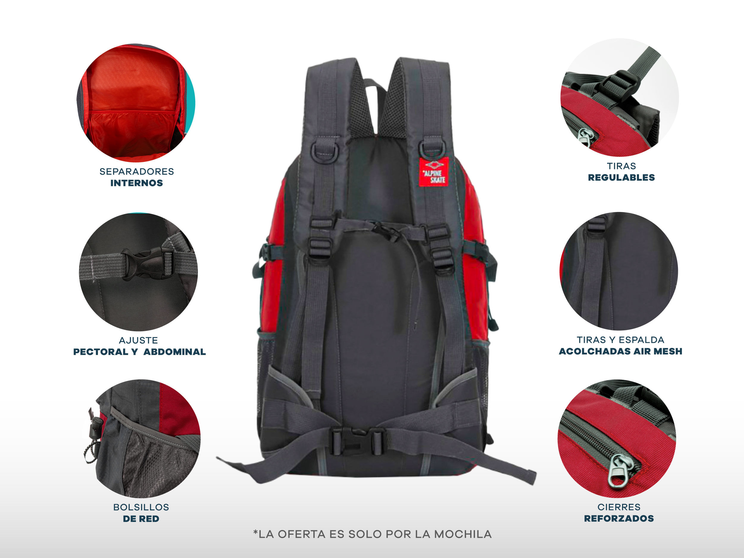 Mochila Deportiva Mochila Mochilero 30 Litros Mochila Mochilero