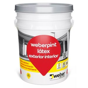 Pintura látex de int y ext  blanco mate 20 L