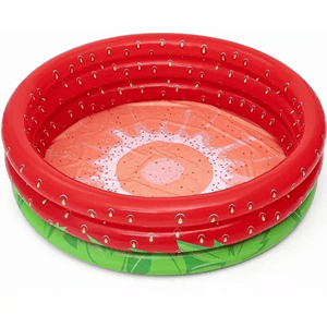 Pileta Inflable Bestway Frutilla 3 Aros Diámetro 160cm Color Roja/Verde 51145