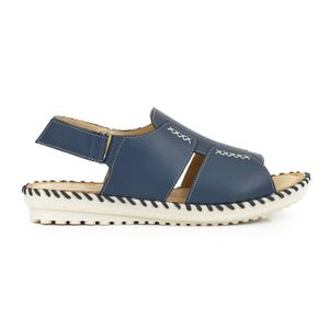SANDALIA ADORA AZUL CONFORT ZUECOS MUJER CUERO