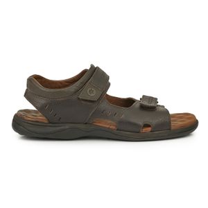 SANDALIA MUCARI MARRON CASUAL HOMBRE CHINELAS CUERO