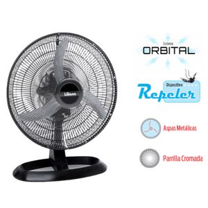 Turboventilador Orbital LILIANA VOTR20 con Repeler 20 Pulg Parrilla Cromada Aspas Metálicas