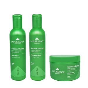 Kit Shampo + Tratamiento 300ml + Mascara 250ml Nutrition Therapy Palta y Oliva La Puissance 300ml
