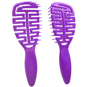Cepillo Desenredante Anti Frizz Flexible Scher Violeta