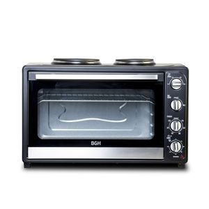 Horno Eléctrico BGH NEGRO BHE64M20AN 2200W 64 Lts con Anafe Doble Grill 5 Niveles Cocción