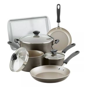 Baterías de Cocina Farberware Antiadherente 15 Piezas Gris