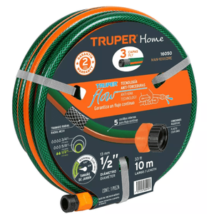 Manguera Truper - 1/2" Plastica 3 Capas 10 Mts 16050