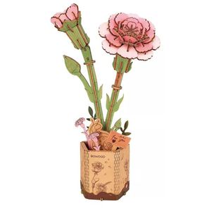 Robotime Puzzle 3d Clavel Rosa Tw051 Rowood