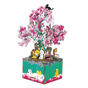 Robotime Puzzle 3d Caja De Música De Cerezo En Flor Am409