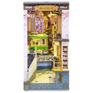 Robotime Puzzle 3d Book Nook Sakura Densya Tgb01 Rolife