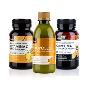 PLAN DEFENSAS: Vitamina C Concentrada + Curcuma & Pimienta Negra + Propóleo plus
