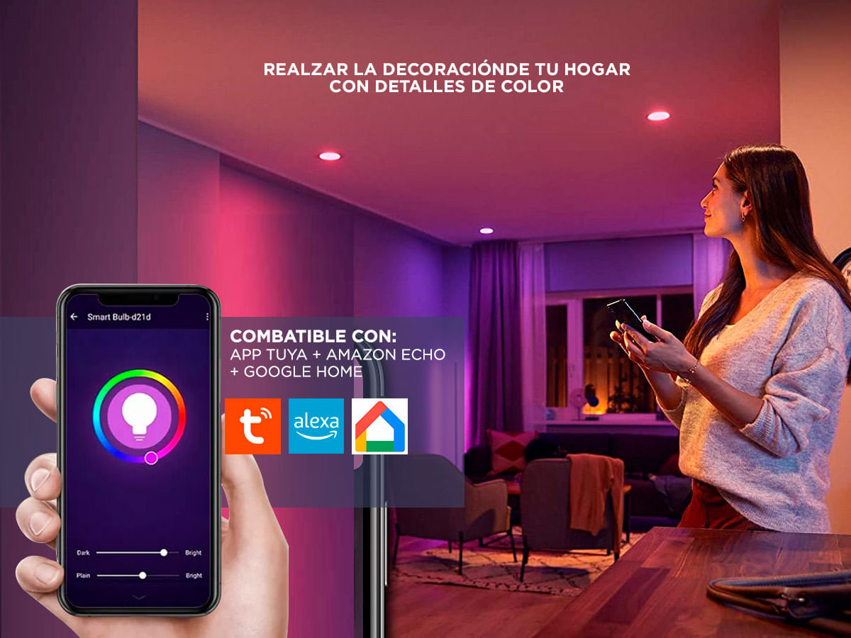 Lampara Led Smart Inteligente RGB 9W Wifi - Provincia Compras