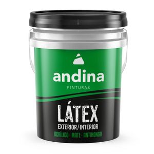 Pintura látex interior y exterior blanco mate 20 L
