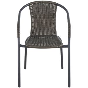 Silla de exterior negra Just Home Collection