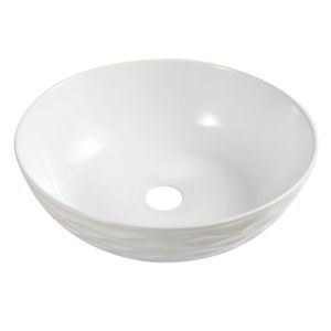Bacha circular de apoyo Wavy 43 cm loza glossy