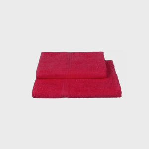 Juego De Toalla Y Toallón Pierre Cardin Evolution, 100% Algodón 450 Grs Rojo