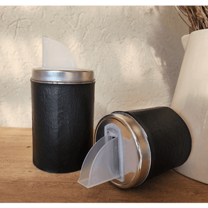 Set de latas - Yerbero y azucarera Negras Acero