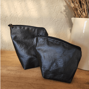 Set de sobres ecocuero - Yerbero y azucarera Negro