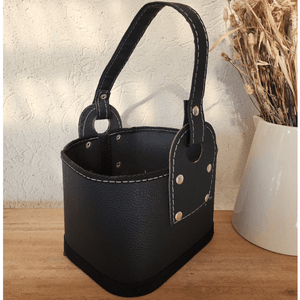 Canasta Eco Cuero Premium Negro