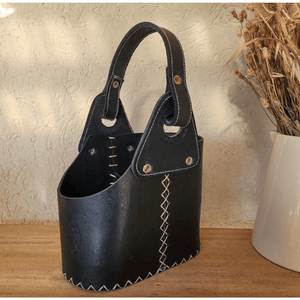 Canasta Oval  Cuero