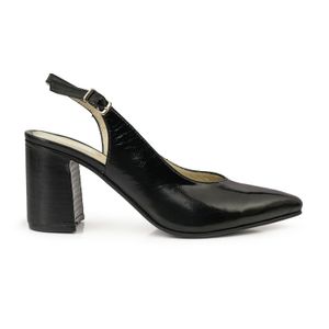 ZAPATO AMADE NEGRO CHAROL CUERO STILETTO MUJER VESTIR