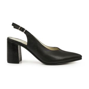 ZAPATO AMADE NEGRO CUERO STILETTO MUJER VESTIR