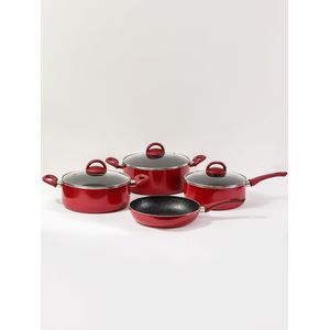 Bateria de Cocina Feuer Jena 7 piezas Rojo