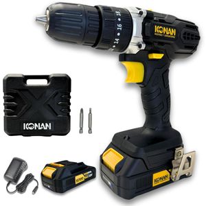 Taladro Atornillador Percutor Inalámbrico  a Batería 12 V Konan