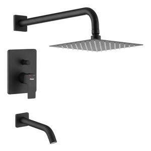 Grifería Baño Ducha Monocomando Piazza 10406ne Color Negro