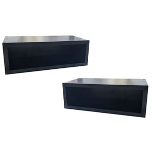 Mesas De Luz Flotante Negro Nordico Escandinavo x2 Unidades
