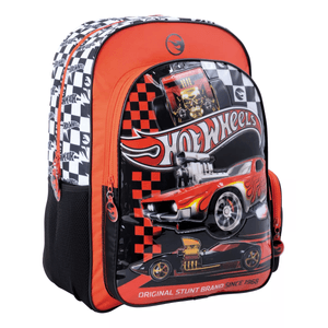 Mochila Escolar Hot Wheels Muscle Car Espalda 18 Pulgadas 11623