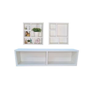 Combo 2 Repisas Biblioteca + Estante Flotante - Múltiples Usos