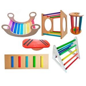 Plaza Montessori de 6 Juegos Pintada - Super Promoción